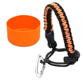 Maxbell Water Bottle Handle Protective Silicone Sleeve for Outdoor Activities Sports Orange Large