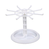 Maxbell Necklace Organizer Hanging Rack Rotation for Scrunchie Bracelets Chains Short White