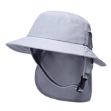 Maxbell Surf Bucket Hat with Chin Straps Fisherman for Tourism Water Sports Gray