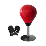 Maxbell Speed Ball Desktop Punching Bag Boxing Muay thai Punch Ball Boxing Ball Red and Gloves