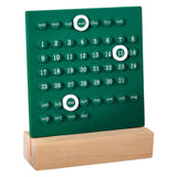 Maxbell Creative Perpetual Calendar Ornaments Reusable Handmade for Desktop Home green