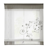 Max Liftable Roman Curtain Sheer Voile Window Valance Drape #1 Grey, 60x120cm