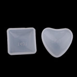 Maxbell 2 Pieces Square Heart Silicone Domed Cabochon Mould for Resin Jewelry Making