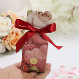 Maxbell 10 Pieces Candy Gift Box Wedding Favor Boxes with Ribbon Wine Ribbon Box