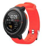 Max Maxb Silicone Smart Watch Band Replacement Strap for AMAZFIT Watch 3 Red