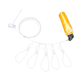 Maxbell Fishing Stringer Clip Portable Heavy Duty Snap Lock with Float Fish Stringer 5 Snaps