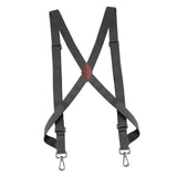 Maxbell Mens Womens Suspender X Shaped Elastic Straps Hook Suspenders Adjustable Gray