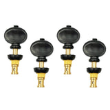 Maxbell Ukulele Strings Tuning Pegs Pin Machines Tuners Friction Ukelele Black 4PCS