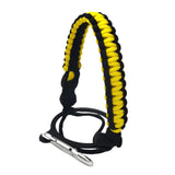 Maxbell Wide Mouth Bottle Paracord Handle Cord Braided Rope 12/18/21/24/32/40/64oz Black Yellow