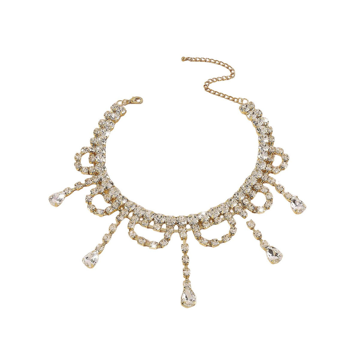 Maxbell Neckchain Fashion Decoration Exquisite Sexy Pendant for Wedding Party Bridal Aureate