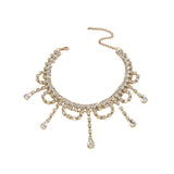 Maxbell Neckchain Fashion Decoration Exquisite Sexy Pendant for Wedding Party Bridal Aureate