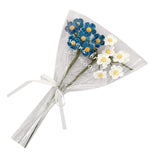 Maxbell Artificial Flowers Combo Unassembled Wedding Rehearsal for Halloween Office Blue and White