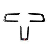 Maxbell Carbon Fiber Steering Wheel Trim Stickers for Ford Mustang 2015 2016 2017