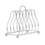 Maxbell Pot Lid Rack Kitchen Organizer for Serving Trays Wall Cabinets Dining Tables Silver
