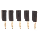 Max 5Pieces 2mm Banana Plug for Test Probes Instrument Meter Connector black