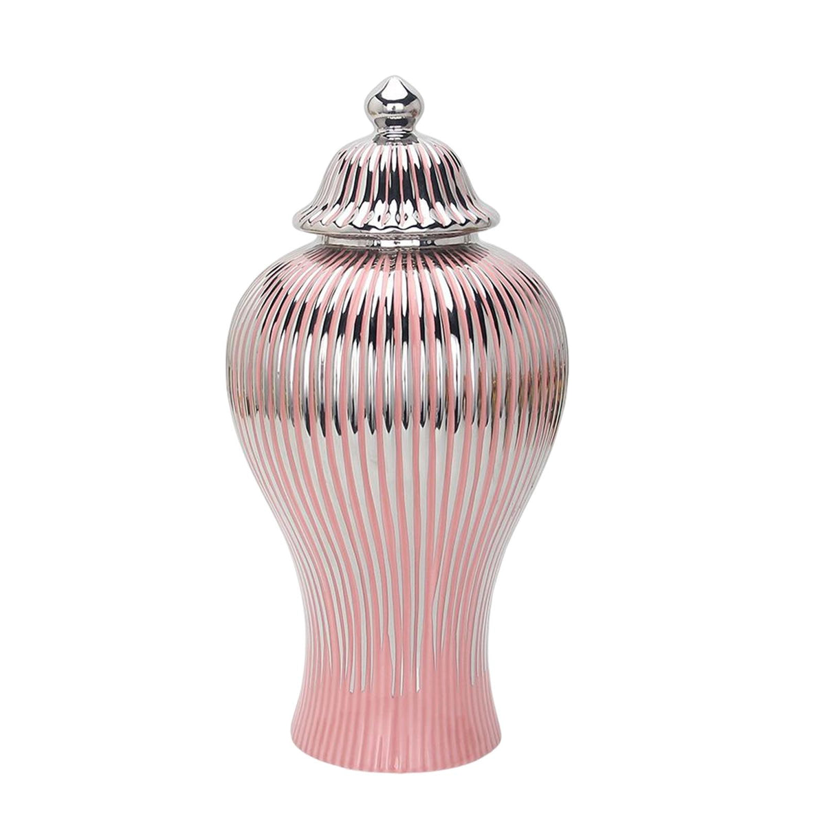 Maxbell Porcelain Ginger Jar Temple Jar Storage Office Desk Ceramic Flower Bud Vase 20cmx42cm