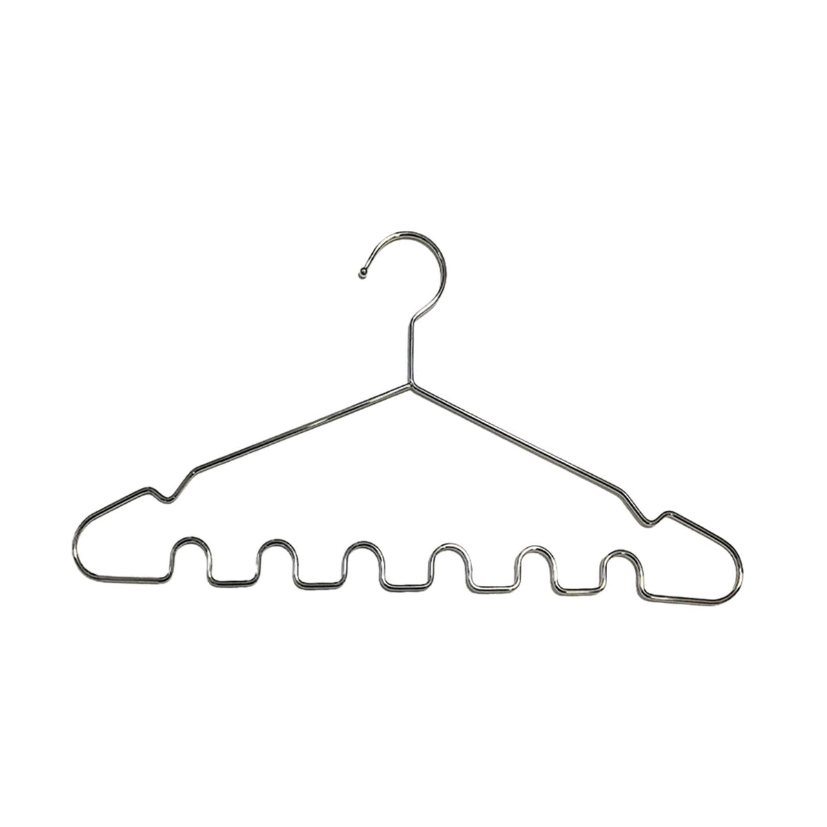Maxbell Space Saving Wardrobe Hangers Heavy Duty with Shoulder Grooves for Dresses Argent