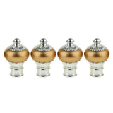 Maxbell Curtain Drape Rod Pole Decorative Caps 28mm Inner Dia. Bright Gold Style_1