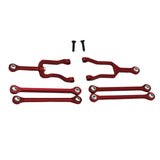 Maxbell 6Pcs Servo Rod Pull Linkages for Mini-Z Jimny 4x4 1:18 RC Car Accessories Red