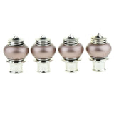 Maxbell Curtain Drape Rod Pole Decorative Caps 28mm Inner Dia. Rose Gold