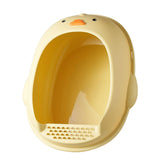 Maxbell Cat Litter Boxes Indoor Cats Semi Enclosed for Bunny Kitten Small Animals Yellow