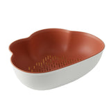 Max Double Layered Drain Basket Vegetable Fruit Washing Kitchen Storage Red