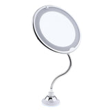 Maxbell Flexible Gooseneck 10X Magnified Lighted Makeup Shaving Swivel Mirror 7.9"