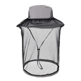 Max Mesh Net Hat Head Face Cover Anti Mosquito for Camping Fishing  Gray