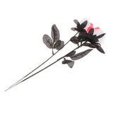 Maxbell Artificial Roses with Eyeballs Halloween Costume Party white with red