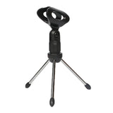 Maxbell Adjustable Microphone Tripod Stand Holder with Clip for 28-30mm Microphone