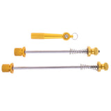 Maxbell Front Rear Quick Release Axle Bicycle Skewer Set for Road Bike Skewers Gold