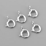 Max 5pcs Spring Rings Clasps Jewelry Making Connectors Clasps 5mm Silver