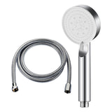 Maxbell High Pressure Handheld Shower Head 5 Spray Settings Screw in G1/2" Connector Silver 1.5m Hose