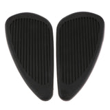 Max Motorcycle Gas Tank Pad Traction Side Fuel Knee Grips Decal Cafe Racer Black