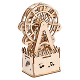 Max Wind Up Rotating Ferris Wheel Music Box DIY Wood Music Box Movement Toy