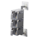 Max Wall Mounted Rotatable Revolving Spice Rack Cruet Rack 3 Layer Gray