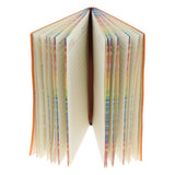 Max A5 Thickened Soft Cover PU Leather Notebook Rainbow Side Diary Book Orange