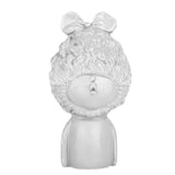 Max Modern Art Resin Curly Girl Sculpture Decorative Ornament White-B - Aladdin Shoppers