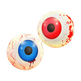 Maxbell Halloween Inflatable Eyeball Scary Eye Balls Toys for Garden Party Decor Blue and Red 1Pair