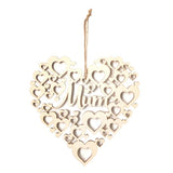 Max Wooden Mum Heart Shapes Hanging Plaque Mothers Day Gift Wall Door Home Decor