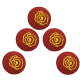 Maxbell 5pcs Round Craft Shank Fabric Covered Buttons Decors for Scrapbooking Flower