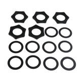 Maxbell 5 Sets Microphone Mic Anti-Slip Anti-Rolling Protection Ring Roller Black