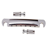 Max 1 Set 6 String Electric Guitar Bridge Tailpiece for LP EPI Guitar Silver