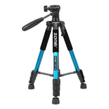 Maxbell Set of 1 Professional Portable Travel Aluminum Tripod Pan for SLR DSLR Blue