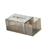 Maxbell Facial Tissue Paper Box Napkins Holder Decorative for Night Stand gray