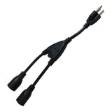 Maxbell 3 Prong 5-15P to 2x5-15R Power Cord 1Feet Multifunctional for Kitchen Office