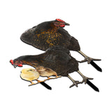 Maxbell 4Pcs Chicken Animal Statue Stakes Sign Chicken Garden Statue for Porch Patio