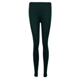 Max Women Fleece Lined Leggings High Waist Stretch Winter Warm Tights Dark Green