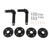 Max 2x Twist Metal Wall Shelf Bracket Rack Support Holder Supporter Black 3