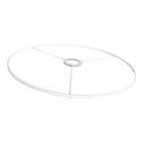 Maxbell Lamp Shade Frame Ring DIY Tabletop Light Stand Holder for Light Cover Anniversary White 38cm